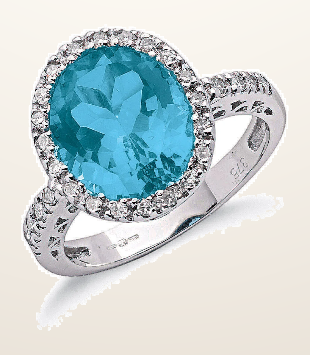 IT_ROLE:detail_crop | 9ct White Gold 0.24ct Diamond & 5.18ct Blue Topaz Ring
