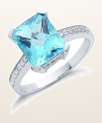 IT_ROLE:detail_crop | 9ct White Gold 0.42ct Diamond & 4.40ct Blue Topaz Ring