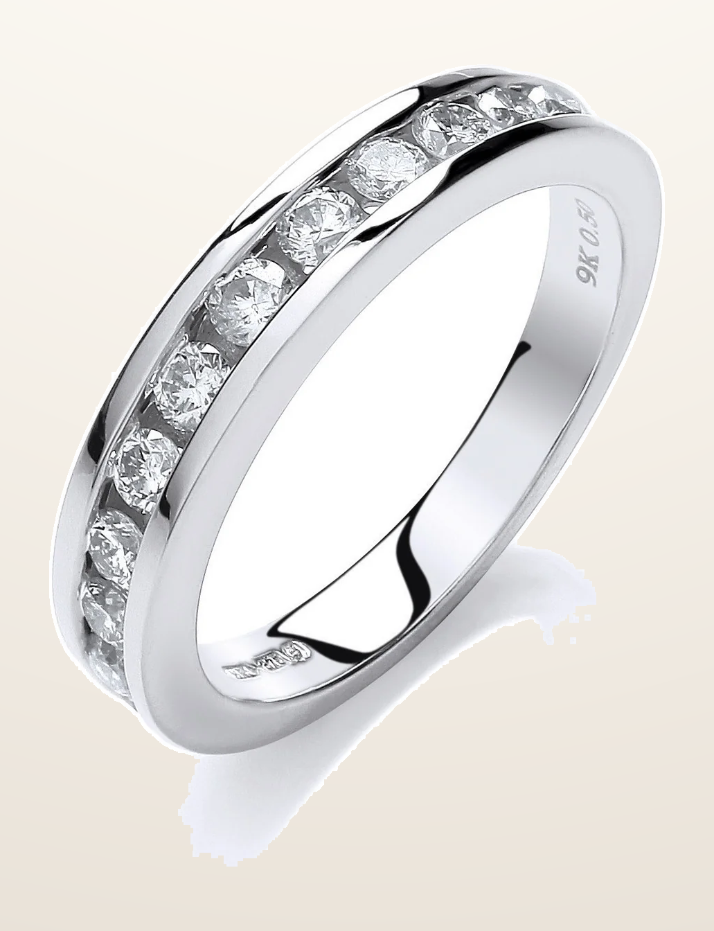 IT_ROLE:detail_crop | 9ct White Gold 0.50ct Diamond Eternity Ring