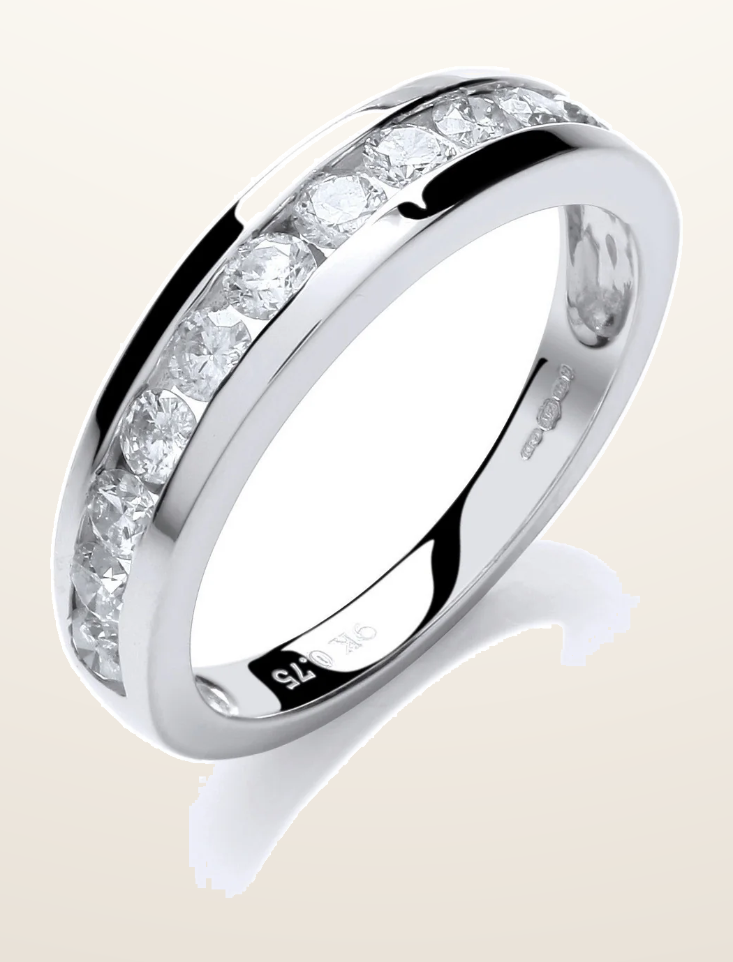 IT_ROLE:detail_crop | 9ct White Gold 0.75ct Diamond Eternity Ring