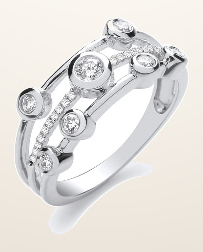 IT_ROLE:detail_crop | 9ct White 0.33ctw Diamond Dress Ring