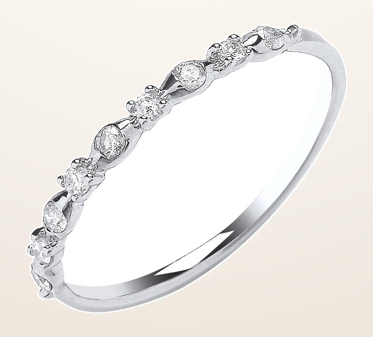 IT_ROLE:detail_crop | 9ct White Gold 0.15ct Diamond Eternity Ring