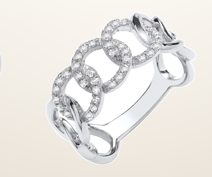 IT_ROLE:detail_crop | 9ct White gold 0.23ct Curb ring