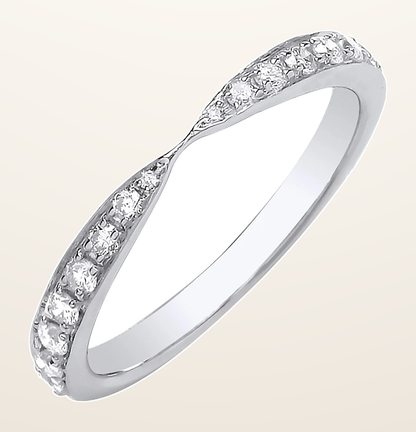 IT_ROLE:detail_crop | 9ct White Gold 0.25ct Diamond Pinched Eternity Ring