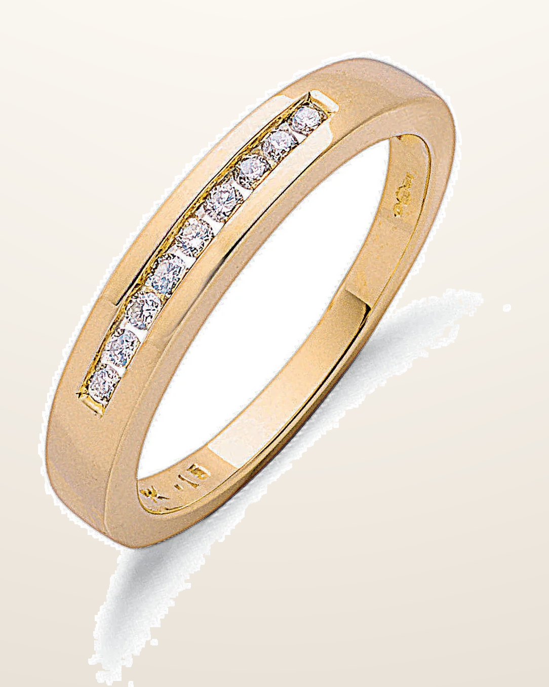 IT_ROLE:detail_crop | 9ct Yellow Gold 0.15ct Diamond Eternity Ring