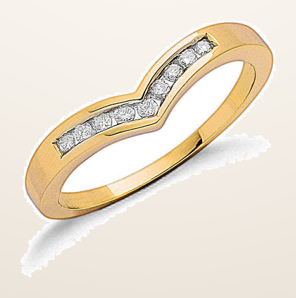 IT_ROLE:detail_crop | 9ct Yellow Gold 0.15ct Diamond Wishbone Ring