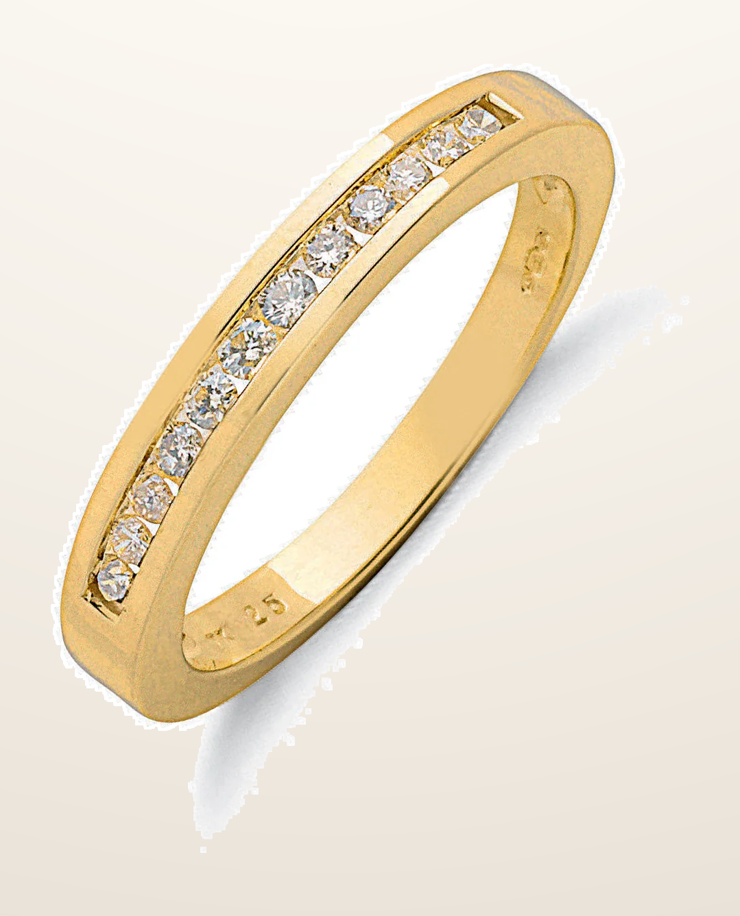 IT_ROLE:detail_crop | 9ct Yellow Gold 0.25ct Diamond Eternity Ring