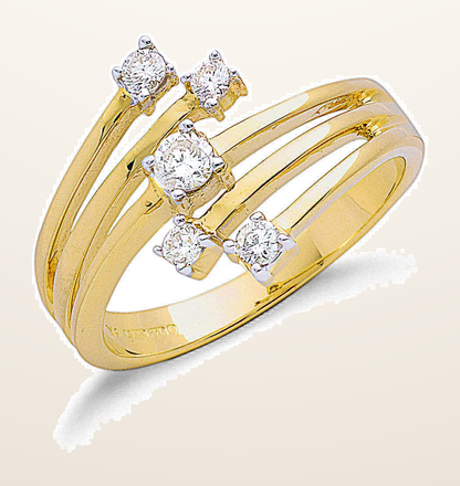 IT_ROLE:detail_crop | 9ct Yellow Gold 0.30ctw Diamond Ring