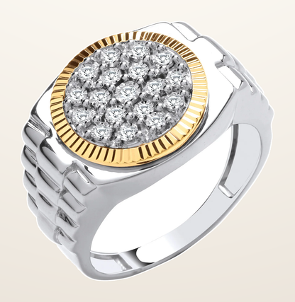 IT_ROLE:detail_crop | 9ct Yellow/White Gold 0.20ctw Two Colour Diamond Ring