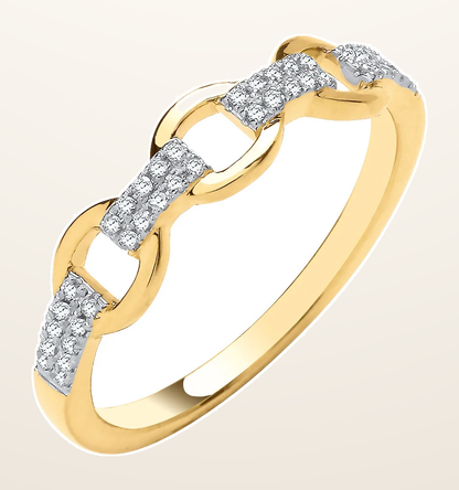 IT_ROLE:detail_crop | 9ct Yellow Gold 0.10ctw Diamond Ring
