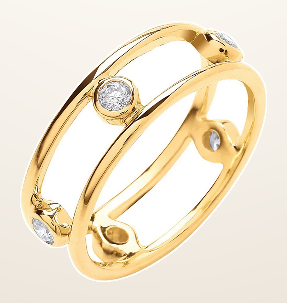 IT_ROLE:detail_crop | 9ct Yellow Gold 0.25ctw Diamond Ring