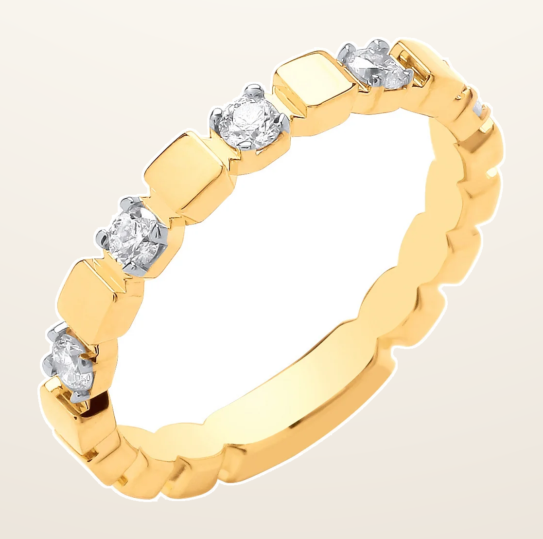 IT_ROLE:detail_crop | 9ct Yellow Gold 0.25ctw Diamond Ring