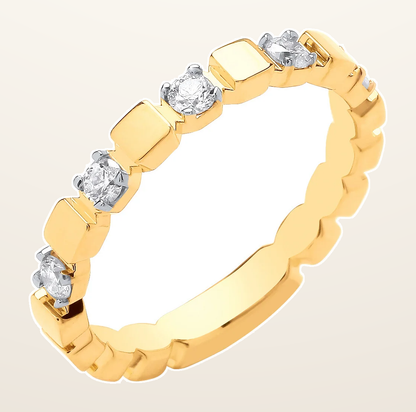 IT_ROLE:detail_crop | 9ct Yellow Gold 0.25ctw Diamond Ring