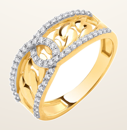 IT_ROLE:detail_crop | 9ct Yellow Gold 0.25ctw G/H Si Dress Ring