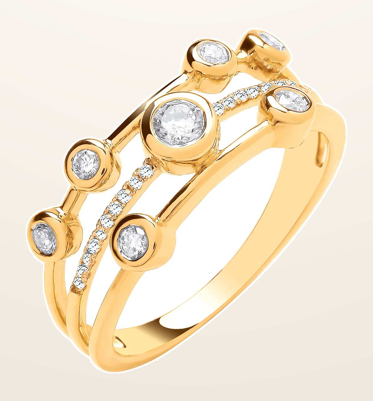 IT_ROLE:detail_crop | 9ct Yellow gold 0.33ctw Diamond Dress Ring