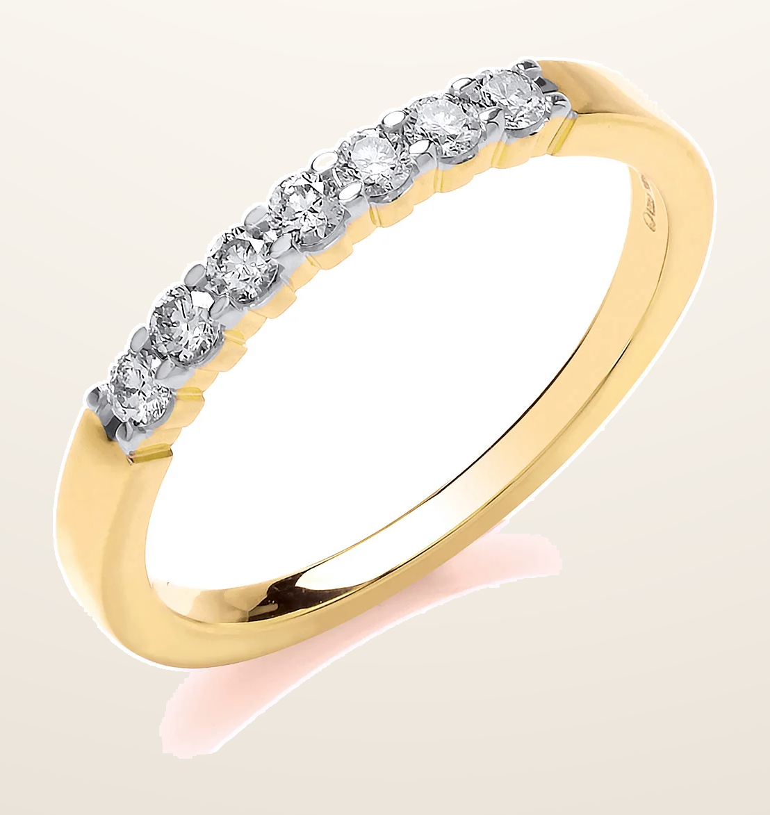 IT_ROLE:detail_crop | 9ct Yellow Gold D.025ct Diamond Half ET Ring