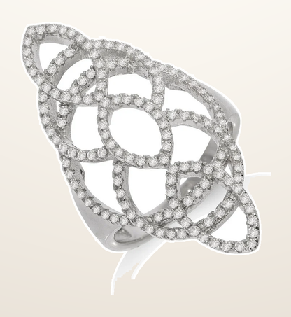 IT_ROLE:detail_crop | Micro Pave Silver Cubic Zirconia Ring