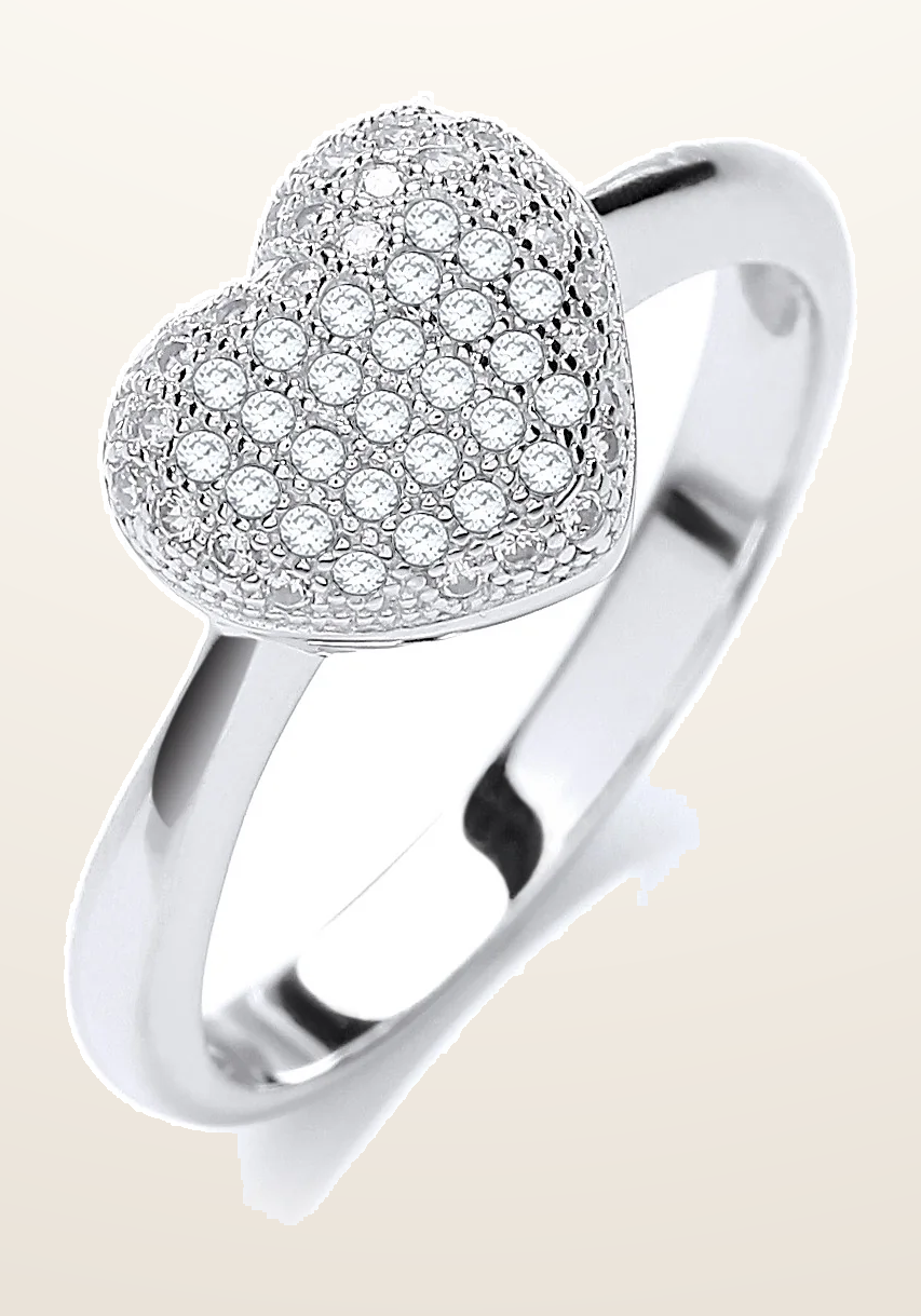 IT_ROLE:detail_crop | Micro Pave' Heart Shape Ring