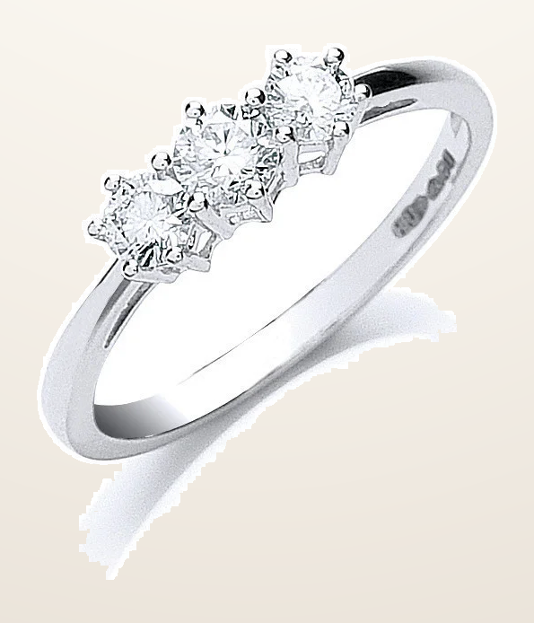 IT_ROLE:detail_crop | Platinum 0.50ct G/H-VS Brilliant Cut Diamond Trilogy Ring
