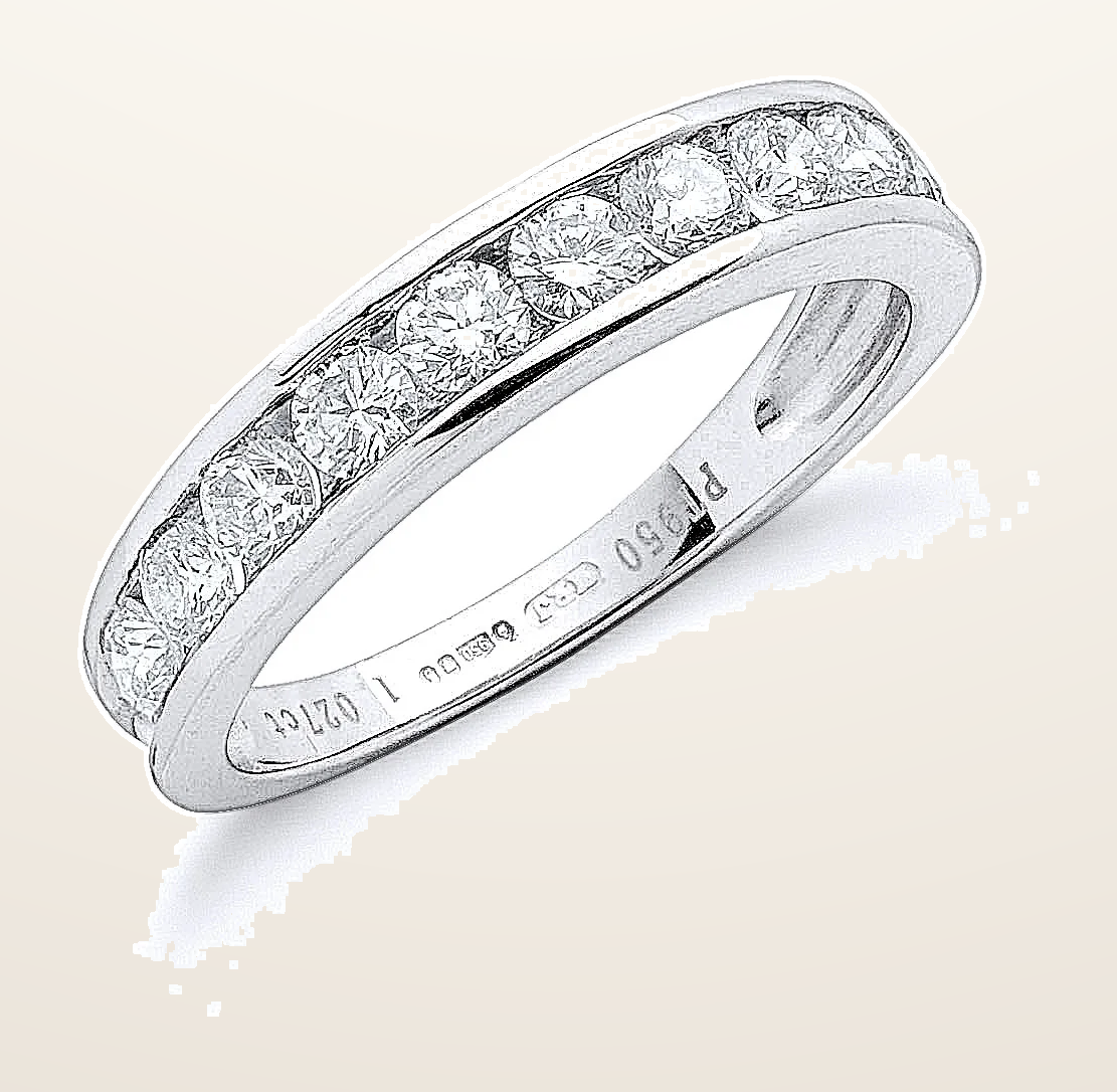 IT_ROLE:detail_crop | Platinum 1.00ct G/H-Vs Diamond Eternity Ring