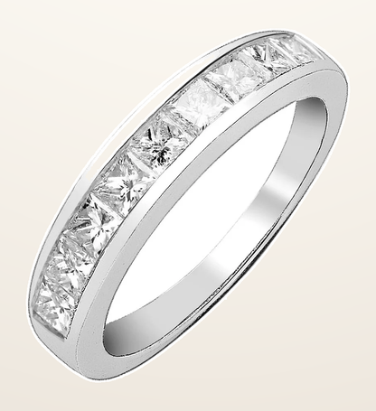 IT_ROLE:detail_crop | Platinum 1.00ct G/H-Vs Princess Cut Eternity Diamond Ring