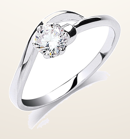 IT_ROLE:detail_crop | Silver Claw Set Cubic Zirconia Solitaire Ring