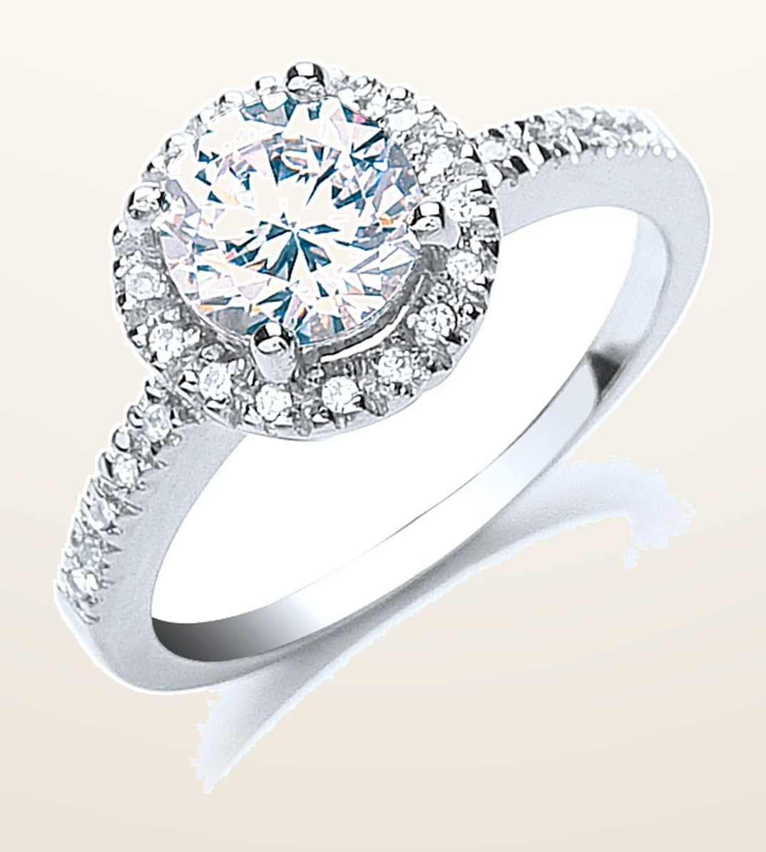 IT_ROLE:detail_crop | Silver Claw Set Cubic Zirconia Solitaire Ring