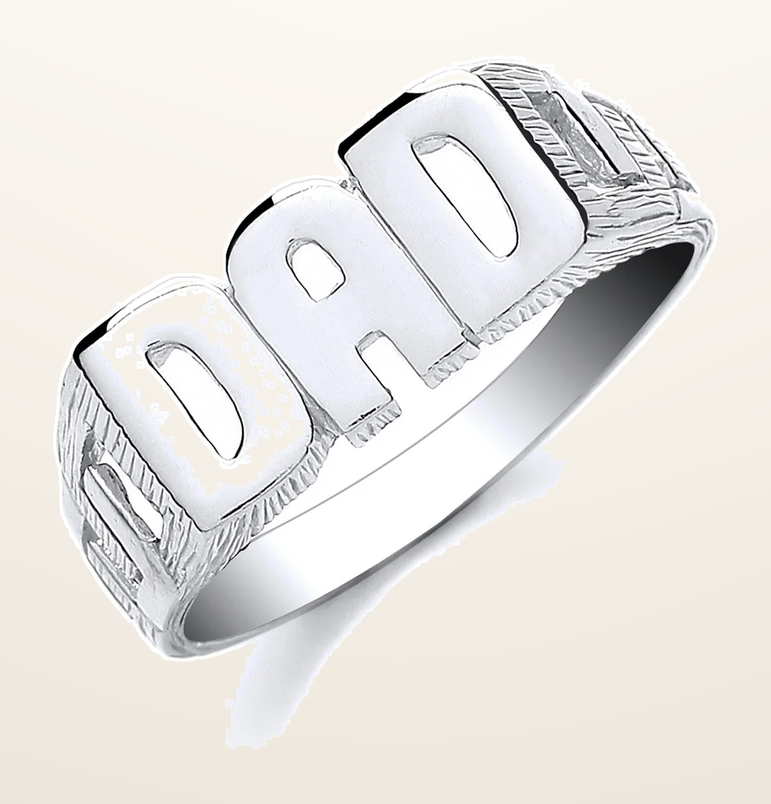IT_ROLE:detail_crop | Silver DAD ID Ring