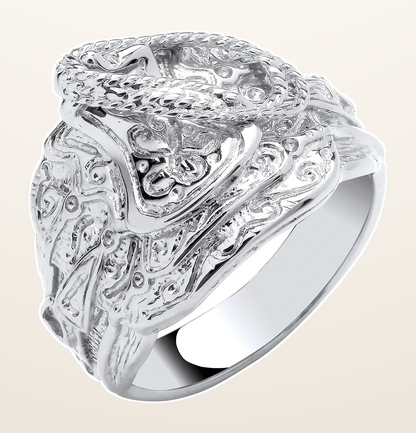 IT_ROLE:detail_crop | Silver Gents Saddle Ring