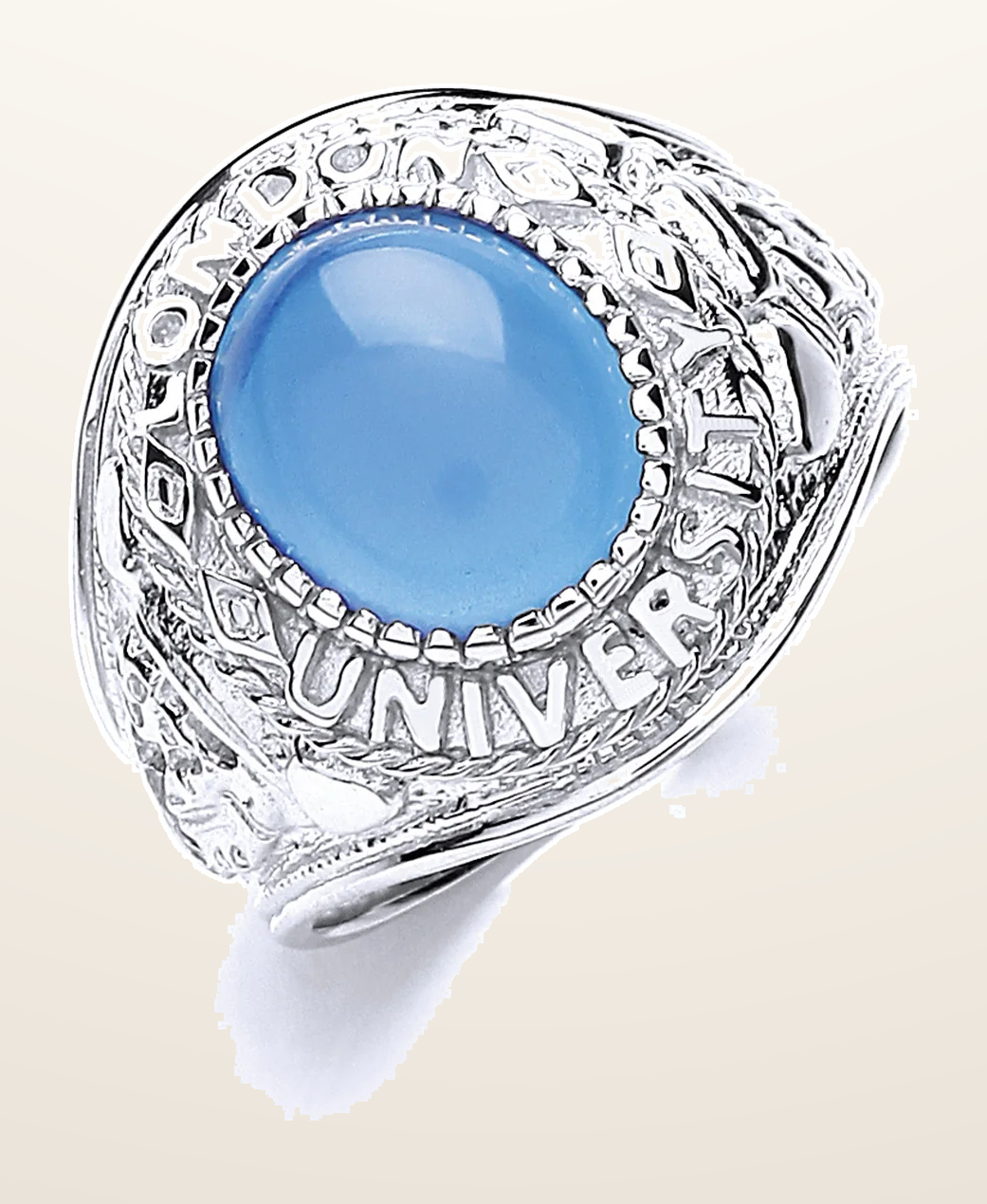 IT_ROLE:detail_crop | Silver Gents Blue Stone College Ring