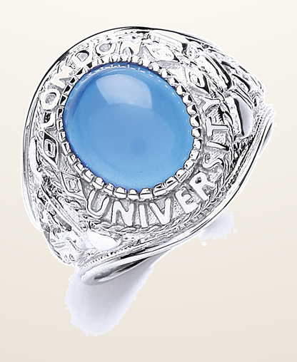 IT_ROLE:detail_crop | Silver Gents Blue Stone College Ring