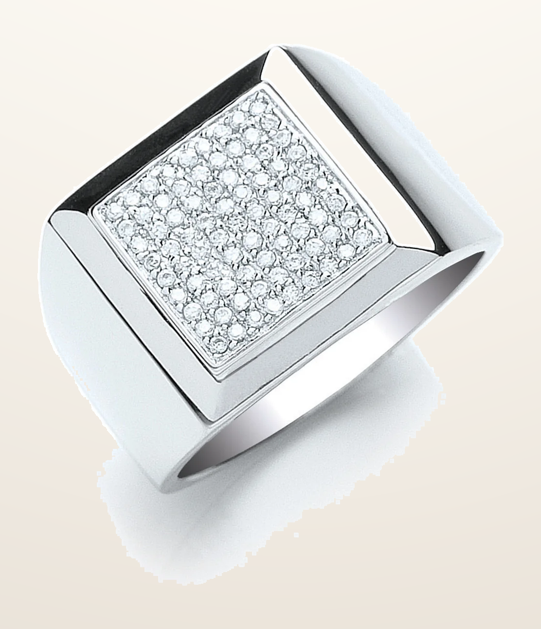 IT_ROLE:detail_crop | Silver Gents Cubic Zirconia Ring
