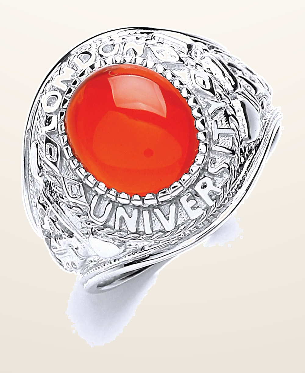 IT_ROLE:detail_crop | Silver Gents Red Stone College Ring