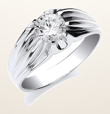 IT_ROLE:detail_crop | Silver Gents S/S Cubic Zirconia Ring