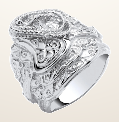 IT_ROLE:detail_crop | Silver Gents Saddle Ring