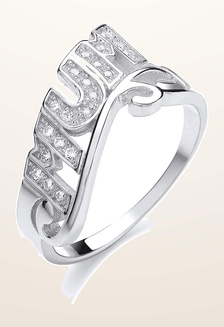IT_ROLE:detail_crop | Silver Mum Cubic Zirconia Ring