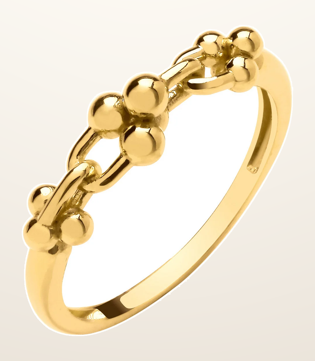 IT_ROLE:detail_crop | Yellow Gold Bike Lock Ring
