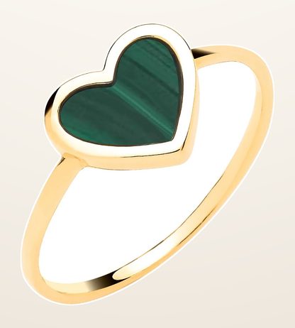 IT_ROLE:detail_crop | Yellow Gold Green Heart Ladies Ring