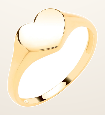 IT_ROLE:detail_crop | Yellow Gold Heart Signet Baby/Child Ring