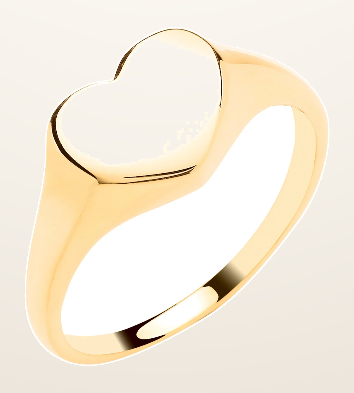 IT_ROLE:detail_crop | Yellow Gold Heart Signet Ring