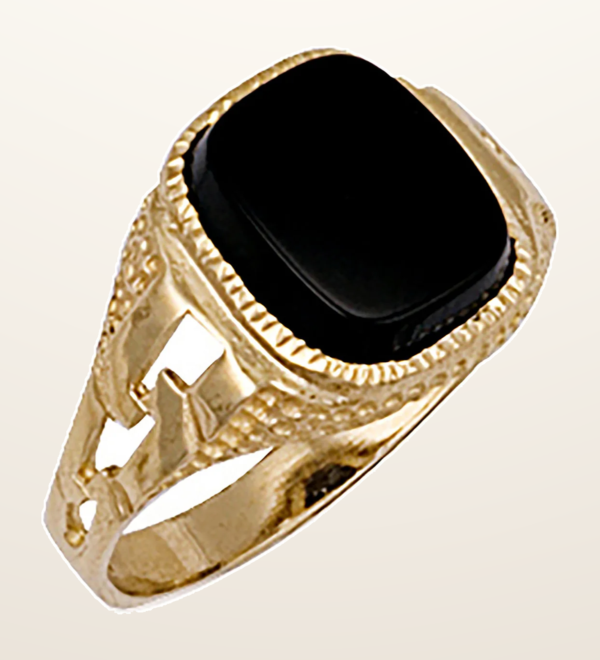 IT_ROLE:detail_crop | Yellow Gold ID Sides Ring