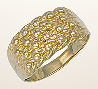 IT_ROLE:detail_crop | Yellow Gold Light Weight 4 Row Keeper Ring