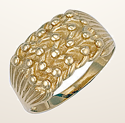 IT_ROLE:detail_crop | Yellow Gold Light Weight 4 Row Keeper Ring