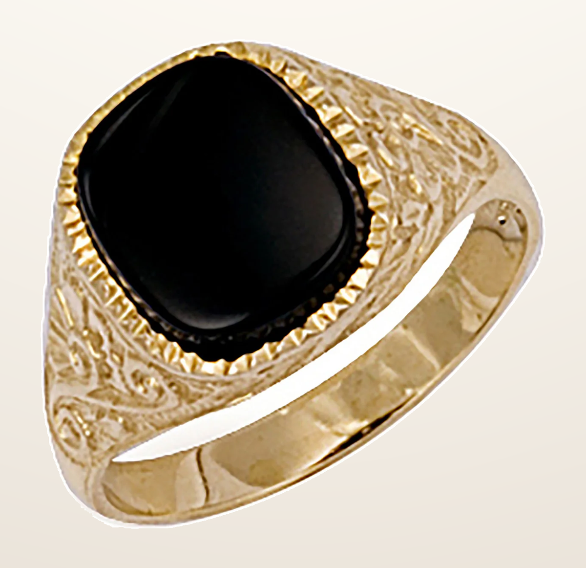IT_ROLE:detail_crop | Yellow Gold Patterned Side Ring