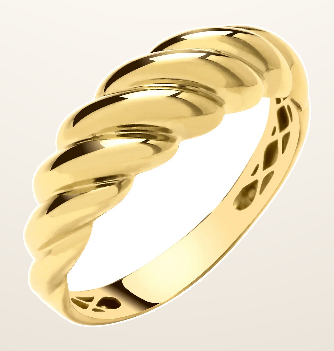 IT_ROLE:detail_crop | Yellow Gold Rope Ladies Ring
