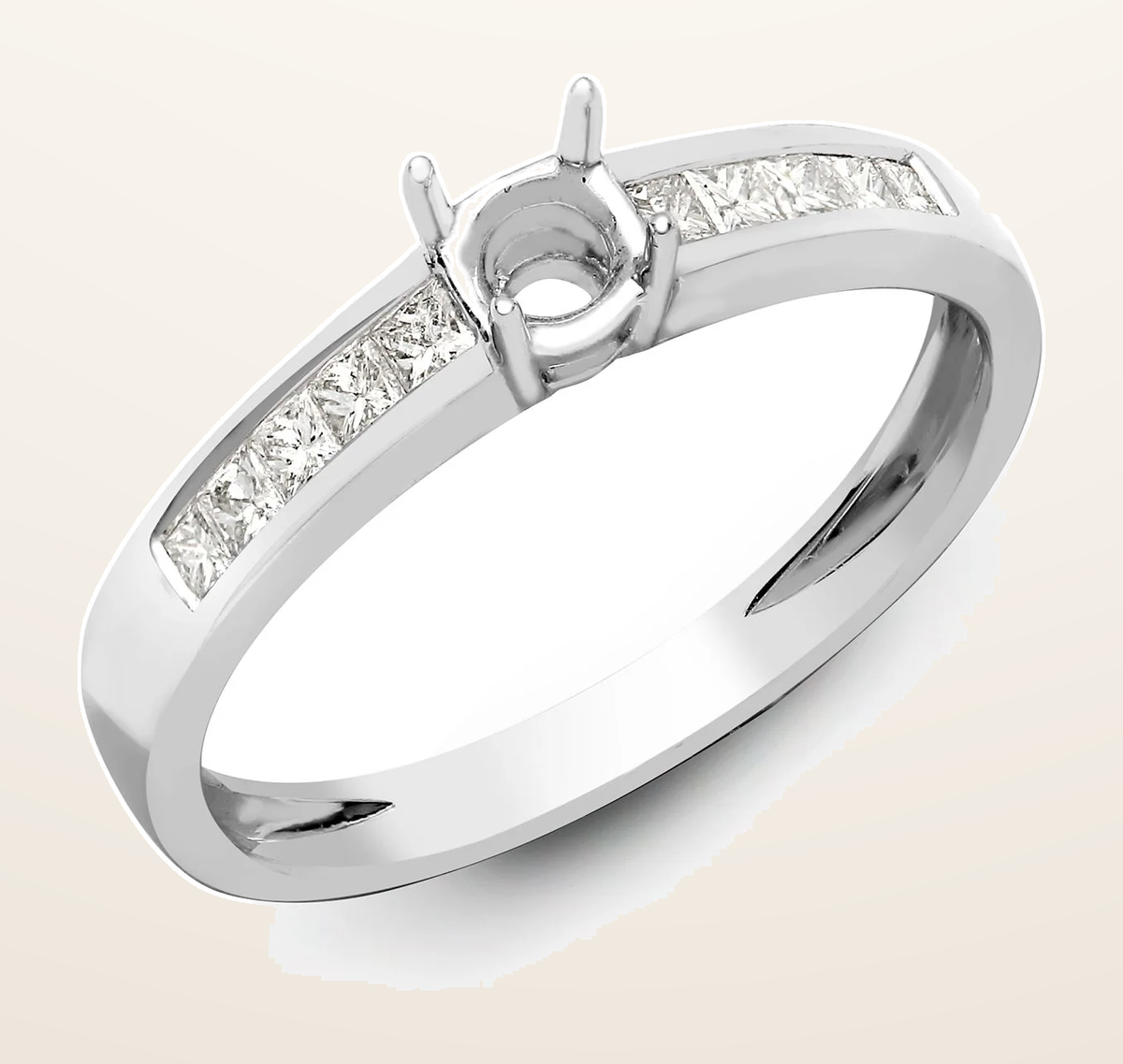 IT_ROLE:detail_crop | 18ct White Gold 0.28ct Natural Diamond Ring. Fits 0.25ct