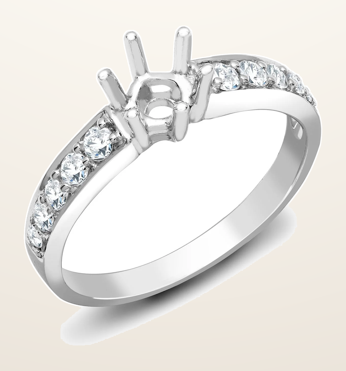 IT_ROLE:detail_crop | 18ct White Gold 25pts Natural Diamond Ring. Fits 50pt