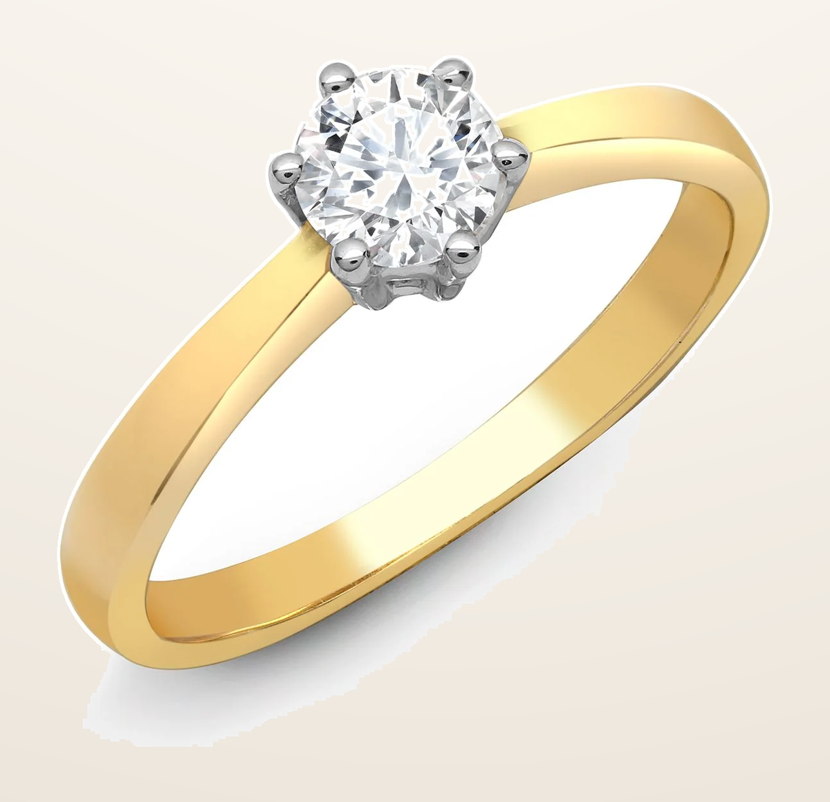 IT_ROLE:detail_crop | 18ct Yellow Gold 25pts Solitaire Natural Diamond Ring