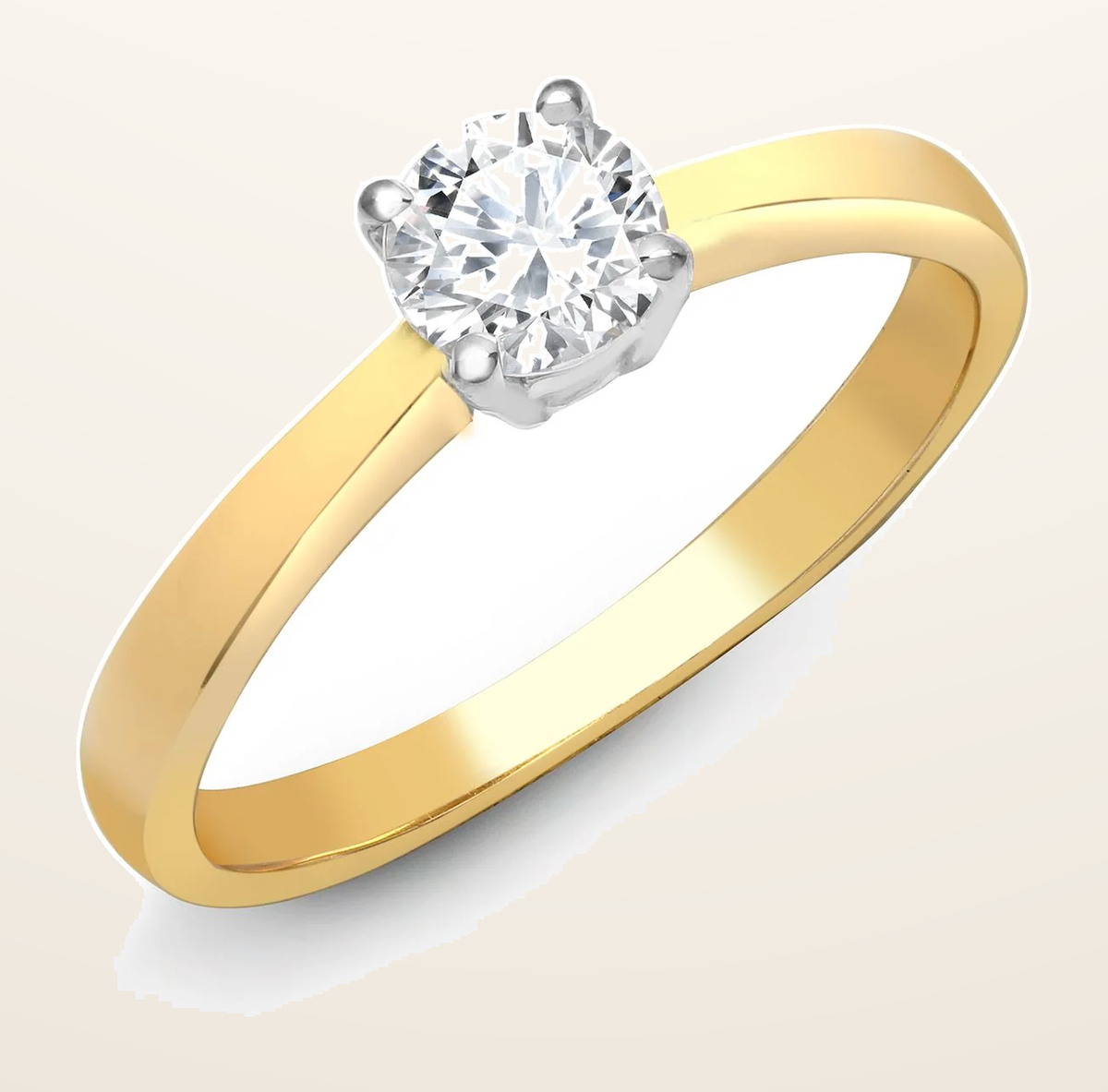 IT_ROLE:detail_crop | 18ct Yellow Gold 25pts Solitaire Natural Diamond Ring