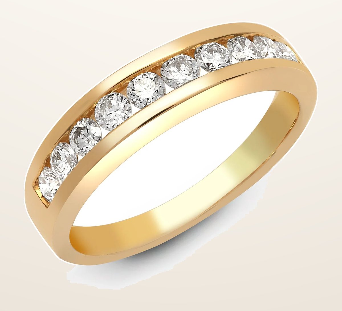 IT_ROLE:detail_crop | 18ct Yellow Gold 25pts Channel Set Natural Diamond Ring